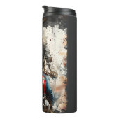 Wasserfarbe zeichnend MotoBikers Thermosbecher (Nach rechts gedreht)