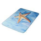 Wasserfarbe Zeichnend Starfish Badematte (Schrägansicht)