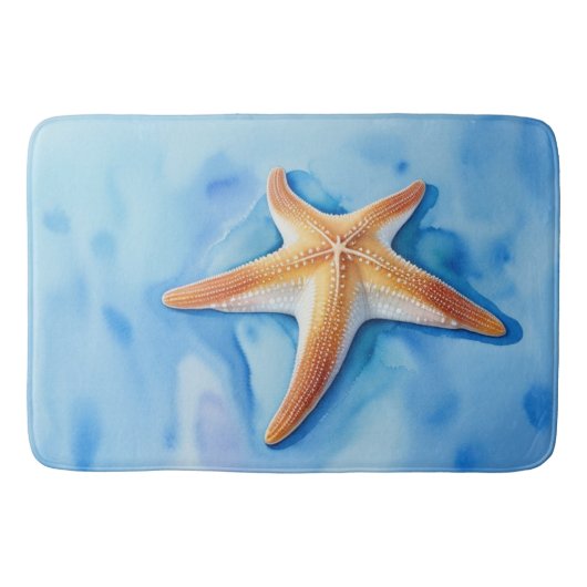 Wasserfarbe Zeichnend Starfish Badematte (Vorderseite)