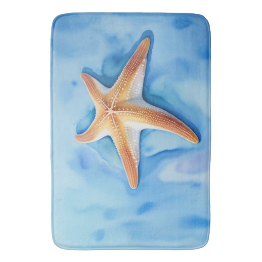 Wasserfarbe Zeichnend Starfish Badematte (Vorderseite Vertikal)
