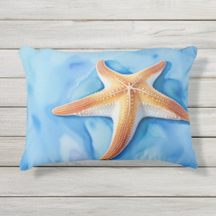 Wasserfarbe Zeichnend Starfish Kissen Für Draußen