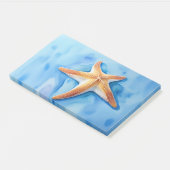 Wasserfarbe Zeichnend Starfish Post-it Klebezettel (angewinkelt)