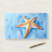 Wasserfarbe Zeichnend Starfish Post-it Klebezettel (Auf Schreibtisch)