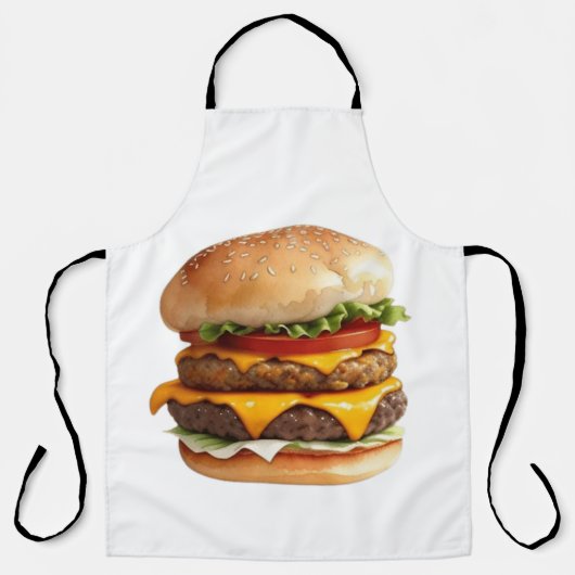 Wasserfarbe Zeichnend Yummy Cheeseburger Schürze (Vorderseite)