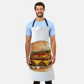 Wasserfarbe Zeichnend Yummy Cheeseburger Schürze (Getragen)