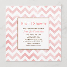 Wasserfarbe Zickzack Bridal Dusche Einladung (pink