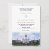 Wasserfarbe Ziel:New Orleans Einladung (Vorderseite)