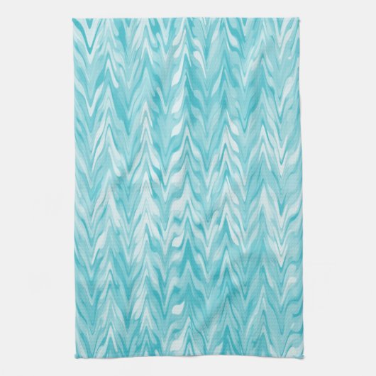 Wasserfarbe Zigzag Muster Geschirrtuch (Vertikal)