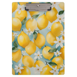 Wasserfarbe Zitrone/Obst Klemmbrett