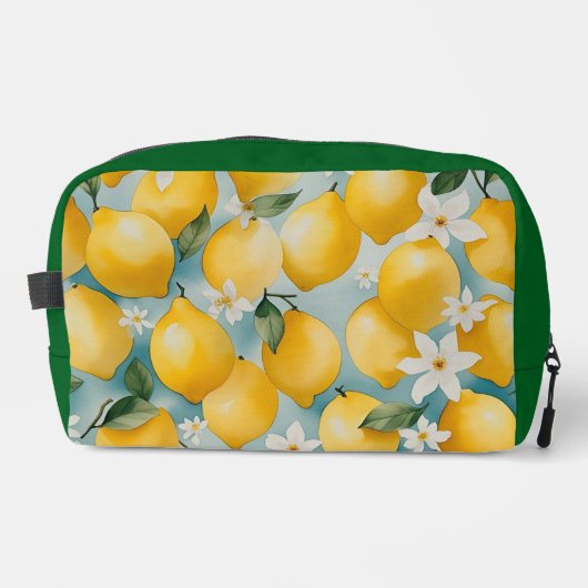 Wasserfarbe Zitrone/Obst Waschbeutel (Vorderseite)