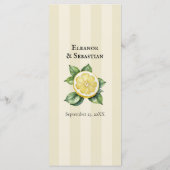 Wasserfarbe Zitronengelbe Zitrusfrüchte Rustikales Menükarte (Rückseite)