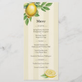 Wasserfarbe Zitronengelbe Zitrusfrüchte Rustikales Menükarte (Vorderseite)