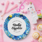 Wasserfarbe Zitrus Zitrus Amalfi Küste Brautparty Pappteller (Party)