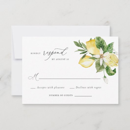 Wasserfarbe Zitrus Zitrus Blossom Grüne UAWG Einladung (Vorderseite)