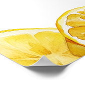 Wasserfarbe Zitrusfrüchte Babydusche Begrüßungszei Poster (Ecke)