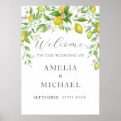 Wasserfarbe Zitrusfrüchte Begrüßungspapester Poster (Vorne)