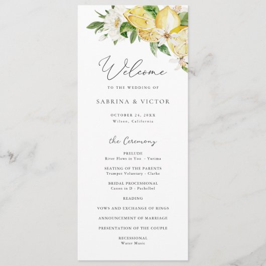 Wasserfarbe Zitrusfrüchte Grün Blumenzwiebelblume Programm (Vorderseite)