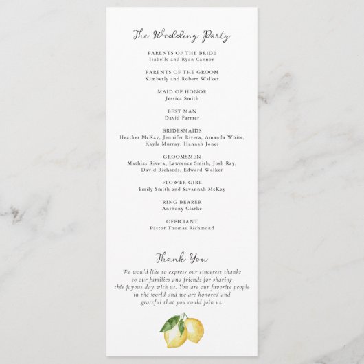 Wasserfarbe Zitrusfrüchte Grün Blumenzwiebelblume Programm (Rückseite)