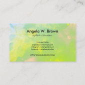 Wasserfarbe Zitrusfrüchte Grün Limon Visitenkarte (Rückseite)