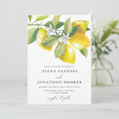 Wasserfarbe Zitrusfrüchte Hochzeit Einladung (Stehend Vorderseite)