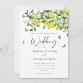 Wasserfarbe Zitrusfrüchte Hochzeit Einladung (Vorderseite)