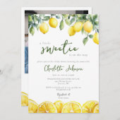 Wasserfarbe Zitrusfrüchte Zitrusfrüchte Foto Einladung (Vorne/Hinten)