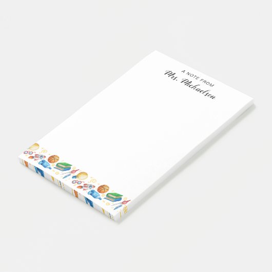 Wasserfarbe Zurück zu Schullehrern Post-it Klebezettel (angewinkelt)