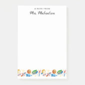 Wasserfarbe Zurück zu Schullehrern Post-it Klebezettel (Vorderseite)