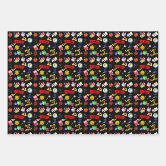 Wasserfarbe Zurück zu Themen der Schulelemente Geschenkpapier Set (Vorderseite)