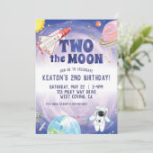 Wasserfarbe Zwei der Mondraum Einladung zum Geburt (Stehend Vorderseite)