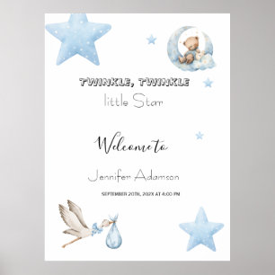Wasserfarbe Zwinkern Zwinkern kleiner Stern Junge Poster