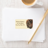 WasserfarbeBuffalo Bison Tierart Kunst Adressaufkleber (Insitu)