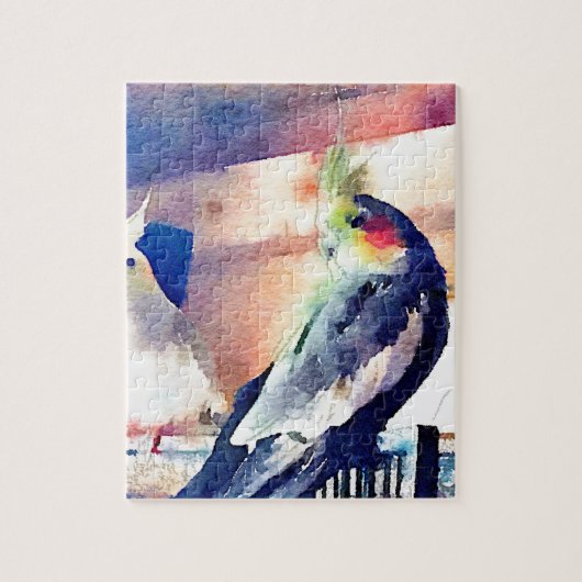 WasserfarbeCockatiel Puzzle (Vertikal)