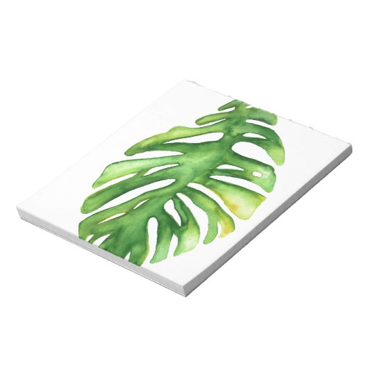 WasserfarbeGrünPalm2 Notizblock (Rotiert)