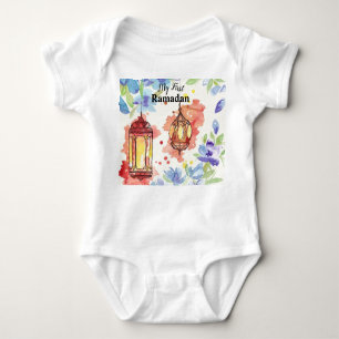 Wasserfarbelaterne Herrn First Ramadan Baby Strampler