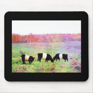 Wasserfarbemalerei von 3 Belties im Herbst Mousepad