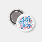 Wasserfarben 4. Juli Patriotisch Magnet (Vorderseite/Rückseite)
