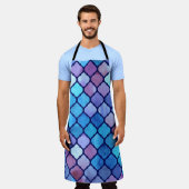 Wasserfarben Abstrakt geometrische arabische Flies Schürze (Getragen)