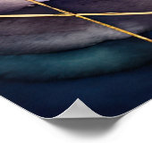 Wasserfarben Abstrakt geometrische Malerei Gold 4: Poster (Ecke)