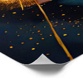 Wasserfarben Abstrakt geometrische Malerei Gold 4: Poster (Ecke)