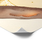 Wasserfarben Abstrakt geometrische Malerei Gold 4: Poster (Ecke)