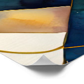 Wasserfarben Abstrakt geometrische Malerei Gold 4: Poster (Ecke)