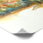 Wasserfarben Abstrakt Landschaft Art Treppen Wald Poster (Ecke)