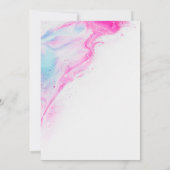 Wasserfarben Abstrakt Moderne Hochzeit Einladung (Rückseite)