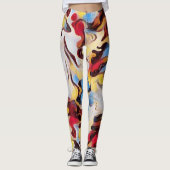 Wasserfarben Abstrakte digitale Kunst Leggings (Vorderseite)