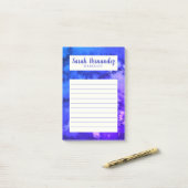 Wasserfarben Abstraktes Lila Lebensmittelgeschäft  Post-it Klebezettel (Auf Schreibtisch)