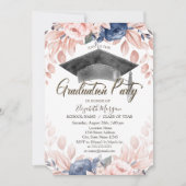 Wasserfarben-Abstufungshöchstfläche,Blume-Abschlus Einladung (Vorderseite)