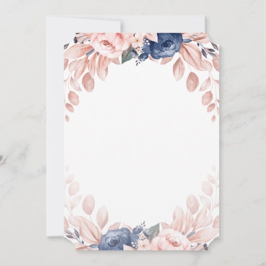 Wasserfarben-Abstufungshöchstfläche,Blume-Abschlus Einladung (Rückseite)