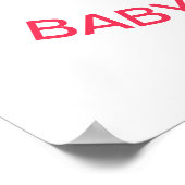 Wasserfarben-Affen-Girl-Babydusche Poster (Ecke)