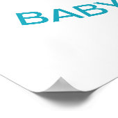 Wasserfarben-Affenjunge Babydusche Poster (Ecke)